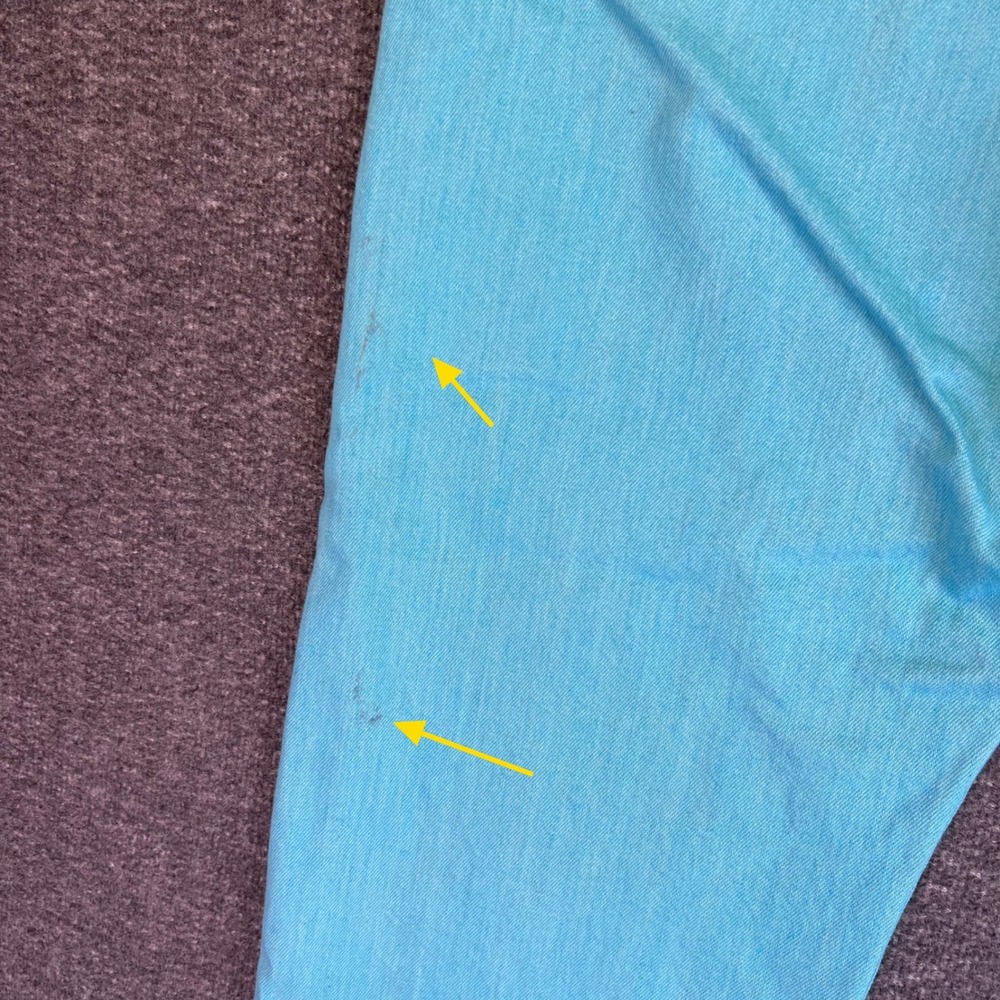 Levis 501 Jean Men 40x30 Turquoise Cyan Original Retro Straight Button Fly Denim - Picture 13 of 15